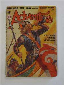 ADVENTURE PULP JULY 1938 VIKING COVER WILLIAM E BARRETT GORDON 