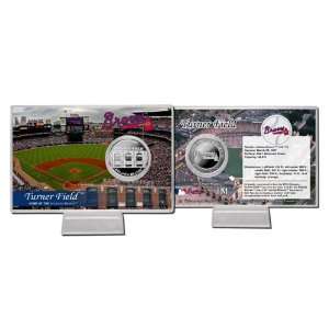  Atlanta Braves Turner Field Silver Coin Card Sports 