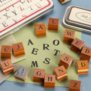   Uppercase Alphabet Rubber Stamps by Cavallini & Co.