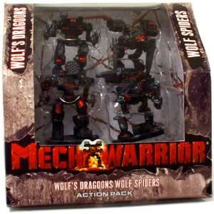  MechWarrior Wolfs Dragoons Wolf Spiders Action Pack Toys 