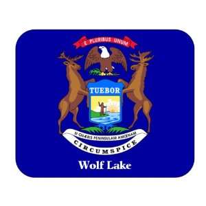  US State Flag   Wolf Lake, Michigan (MI) Mouse Pad 