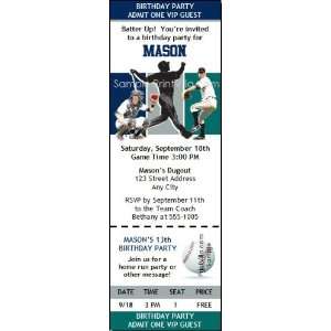  Seattle Mariners Colored Ticket Invitation Sports 