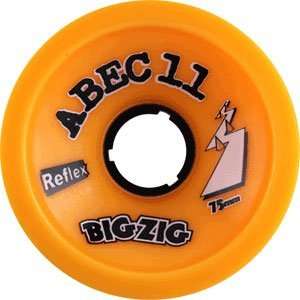 Abec 11 Bigzigs 75mm 86a Orange Longboard Wheels (Set Of 4)
