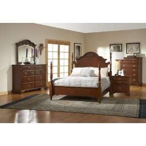  Broyhill Bentley Square Poster Bed in Warm Cherry