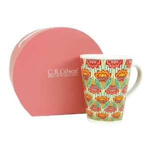  C.R. Gibson Garden Party 12 Ounce Porcelain Mug in Gift 