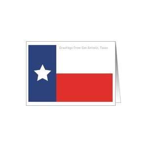  Texas   City of San Antonio   Flag   Souvenir Card Card 