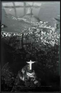 RIO DE JANEIRO, BRAZIL   FRAMED POSTER (B&W)  