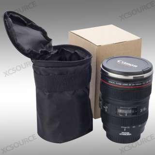 Canon EF 24 105mm Camera Stainless Lens cup Coffee Mug with Lid / Best 