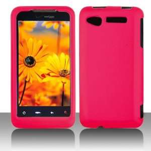 HTC G2 Merge (Verizon) Rubberized Rose Pink Case Cover Protector (free 