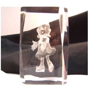 Cartoon Bear Laser Art Crystal Paperweight