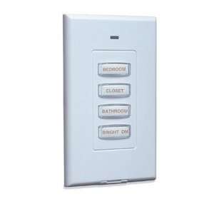  4095W   X10 Wireless 4 Button Wall Switch (White w/White 