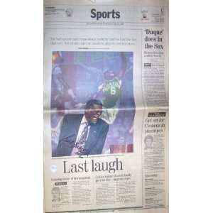 Bill Russell Sports Section Autographed Newspaper  Sports 