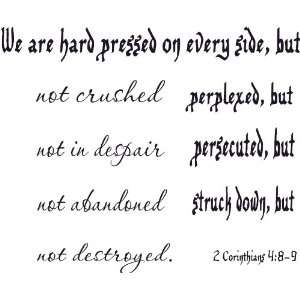  Not Abandoned, 2 Corinthians 48 9 Wall Art, vinyl decal 