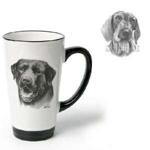  Porcelain Funnel Cup with Wirehair Dachshund (Black and 
