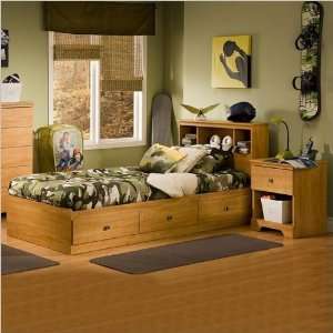  South Shore Brinley Kids Twin Wood Captains Bed 3 Piece 