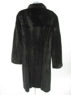 NEW JACQUES FERBER Long Black Mink Fur Coat Size M  