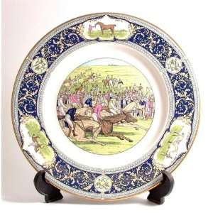 Caverswall plate to commemorate 200 years of the horse race The Derby 