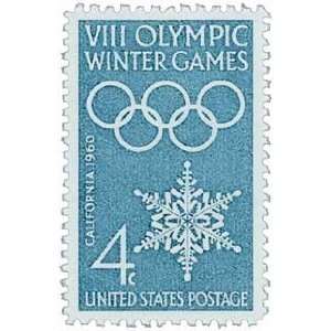 1146   1960 4c 8th Winter Olympic Games Postage Stamp Numbered Plate 