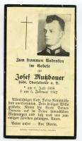 WWII German Soldiers 1942 Death Card  