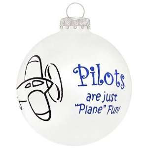 Ornament   Airplane Pilot Christmas Ornament