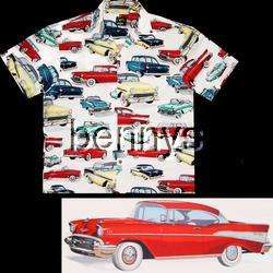 Chevy Bel Air 55 56 57 hawaiian shirt, white, XXL  