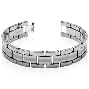  Ultra Modern Mens Watch Style Tungsten Carbide Bracelet 