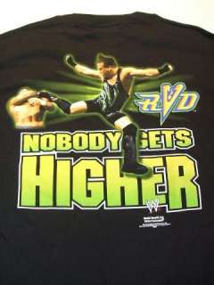 RVD Rob Van Dam NOBODY GETS HIGHER WWE T shirt SMALL  