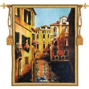  Morning in Venice Venetian Canal Cityscape Tapestry Wall 