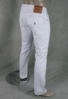 True Religion Jeans mens RICKY White natural straight leg optic NEW 