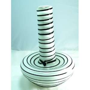   Design Glass   Artistic Selection   Huge Sneak Spiral Milke White Vase