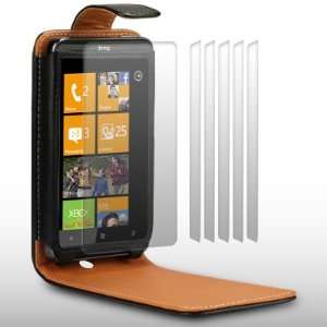  HTC WINDOWS 7 PU LEATHER FLIP CASE WITH 6 SCREEN 