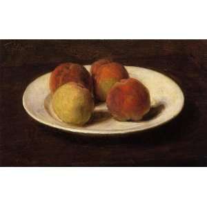 Oil Painting Still Life of Four Peaches Henri Fantin Latour Hand Pai