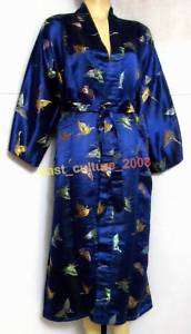Butterfly Kimono Robe Nightwear Yukata Blue WRD 14  