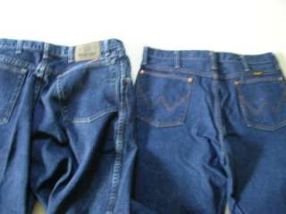 lot 2 pair Wrangler blue denim jeans both size 34X30 1original style 