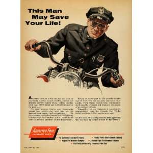 1955 Ad America Fore Insurance Group Police Officer 
