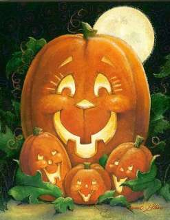 Pumpkin Family Halloween Decorative Large House Flag 718557221099 