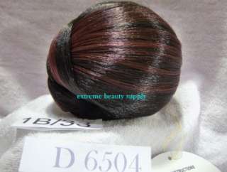 BLACK BROWN # 1B / 33 hair party dance dome piece bun chignon wiglet 
