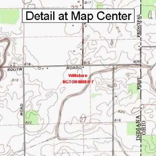 USGS Topographic Quadrangle Map   Willshire, Ohio (Folded/Waterproof)