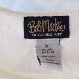BOB MACKIE WEARABLE ART size 1X XL 3 piece set Cardigan Tank Pants 