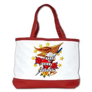   Purse (2 Sided) Red Bald Eagle Death Before Dishonor 