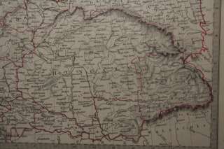 1857 GERMANY AUSTRIA HUNGARY HANDCOLOURED SDUK MAP  