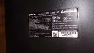 Sony KDL 40V5100 40 Widescreen LCD TV 1080p AS IS 3093  