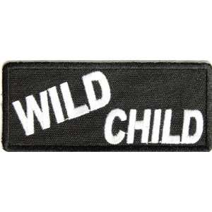  Wild Child Patch, 3.5x1.5 inch, small embroidered iron on 