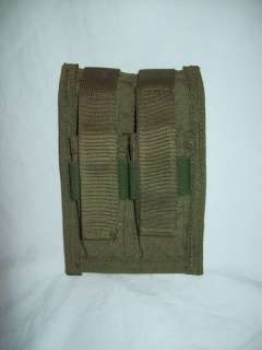 Magazine pouch that holds two .45 caliber in line magazines or two 9mm 