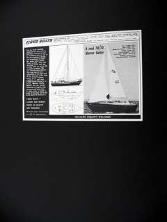 Fjord Boats 70 70 Motorsailer boat yacht 1972 print Ad  