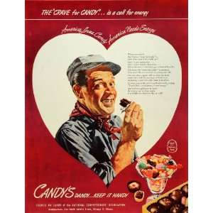  1946 Ad Council on Candy Chocolates Train Conductor 