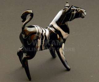 Glass Blown Art Figurine animal Zebra Murano Style #3337  