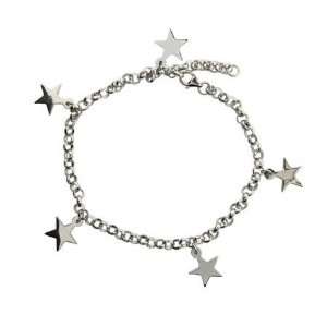  Sterling Silver Dangling Stars Anklet Eves Addiction 