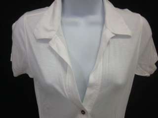 ESTELLAS ENVY White V Neck Short Sleeve Polo Shirt 1  