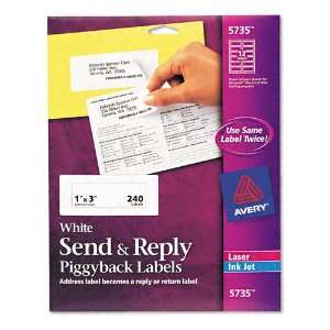   address label serves as a 1 x 3 address label for response.   Makes it